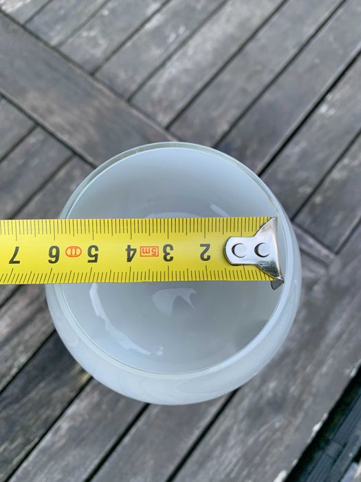 kielich szklany opal Krosno, Makora, stan bd, PRL, Vintage