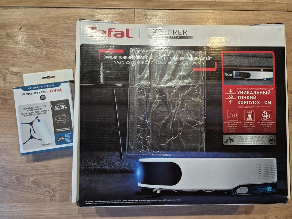 Tefal s130 robot sprzątający biały dodatkowo filtry i szczotki