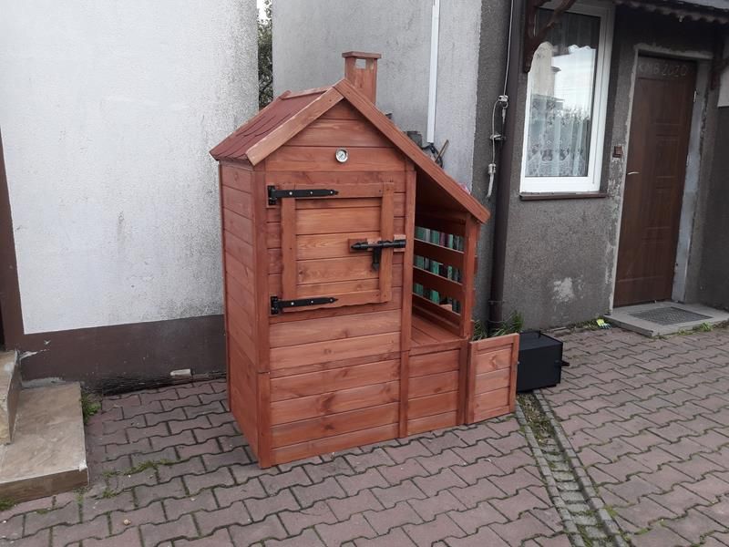 Wedzarnia ogrodowa drewniana Wedzarnie  kompletna Promocia haki gratis