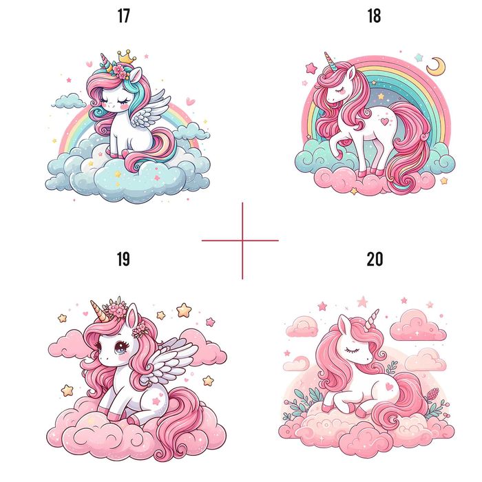 Jednorożec Kliparty Kolorowy PNG Rysunek Tęczowy Do Druku