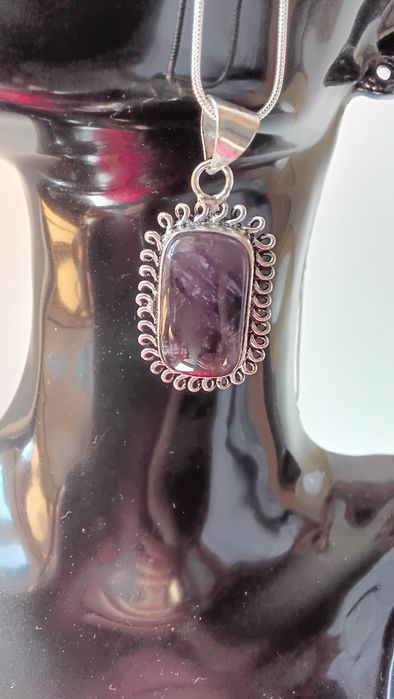 Fio em Prata 925 com Ametista – Feito à mão em Tiznit, Marrocos