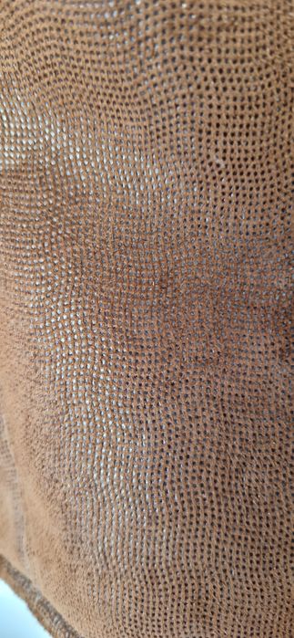 Kożuch brązowy z kapturem