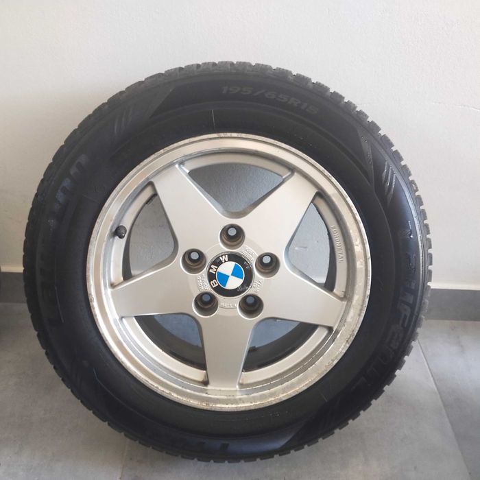 Koła zimowe do BMW E36, E46, Z3 i inne. Zestaw zawiera: 4xAlufelgi Fondmetal 15" 5x120 BMW +4xOpony Laufenn Zima z 2024r,195/65R15 | Proste, Wyważone!