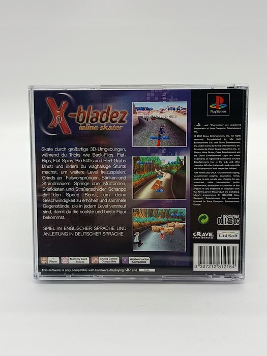 x-bladez inline skater playstation (psx) pudełkowa