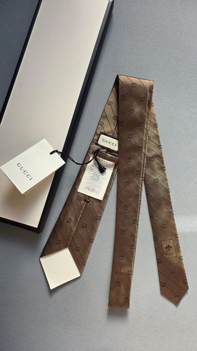 Krawat jedwabny GUCCI + box