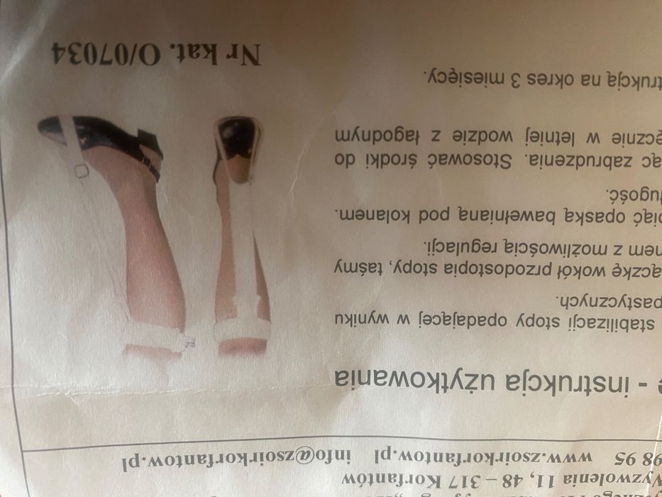 Nowy Podciąg gumowy na opadająca stopę