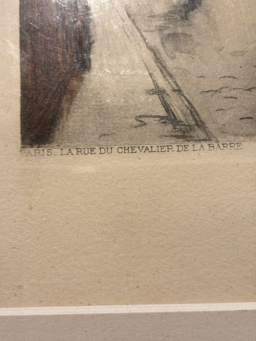 Paryż Montmartre litografia sygnowana