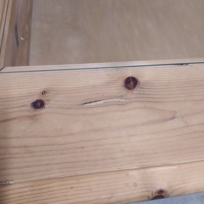 Gablota, stół, drewno, sosna