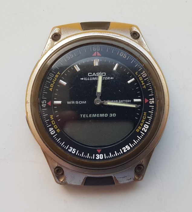 Zegarek nareczny Casio AW-80 AW 80 modul 2747 Japan movt Telememo 30 world time alarm analogowo cyfrowy ana digi meski damski unisex sr 39,5mm czesci