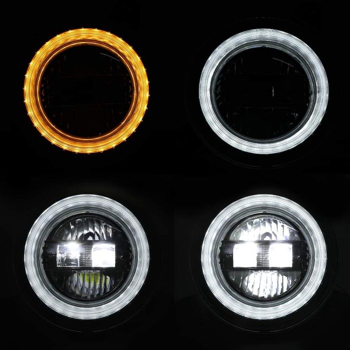 Lampy reflektory LED przód 9 cali Jeep Wrangler JL 2018 do 2023 EU