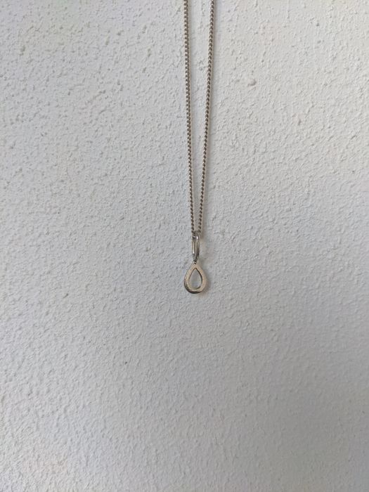 Серебряный кулон капля