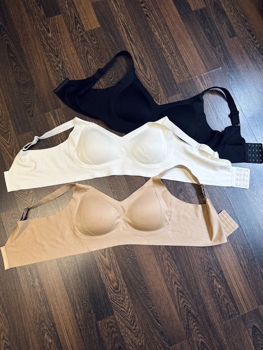 Бюстгальтер безшовний ХХL  3ХL гладкий топ 3 шт великий розмір