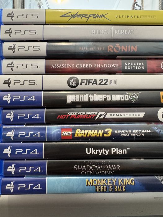 Gry PS4/PS5/gta5/nfs/ukryty plan/jak nowe/komplety