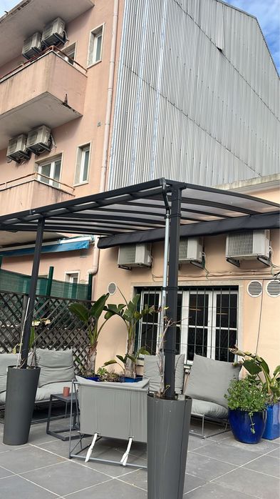 Pérgola Leroy Merlin 3,5x4m – Cinza Escura