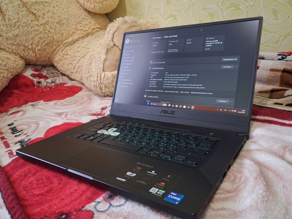 Игровой зверь Asus TUF Gaming F15 i7-11370H | 3050TI | 16GB | 512GB