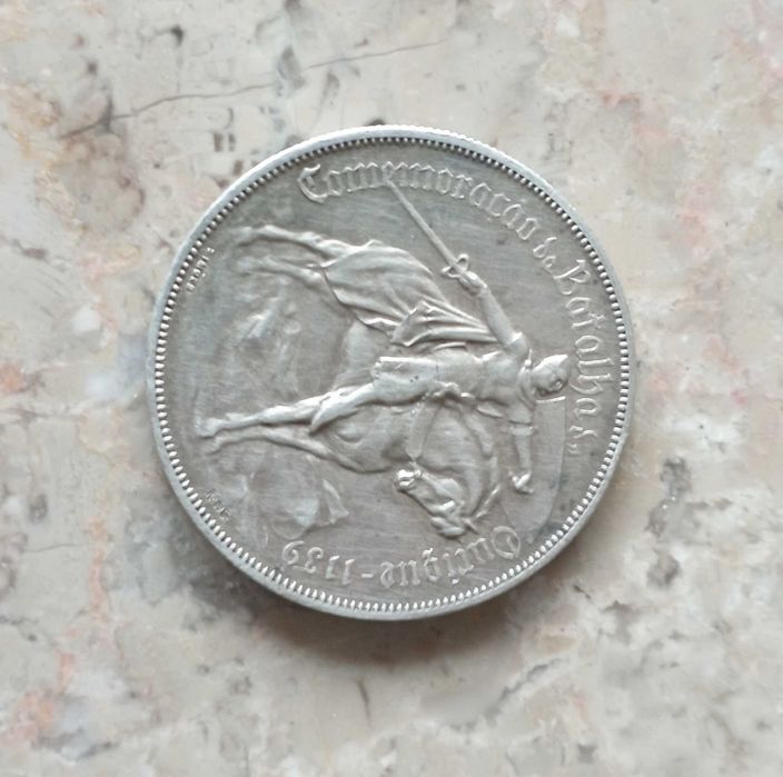 Moeda 10 escudos 1928, o cavalinho, em prata