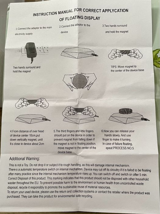 Левитирующая платформа. Платформа - левитация