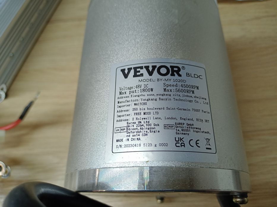 Zestaw silnik bldc 1500w sterownik BY-MY 1020D 2szt nowe