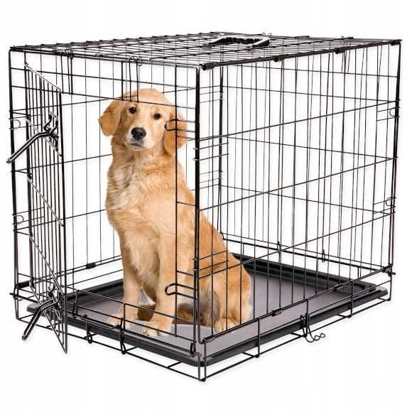 DOG FANTASY klatka kennelowa metalowy kojec 122x84x76cm PIES