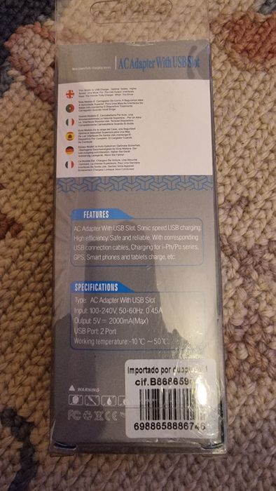 Adaptador de corrente AC com duas portas USB "Smart Mini"