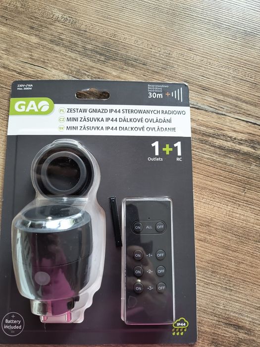 Gao zestaw gniazd IP44 Sterowane radiowo