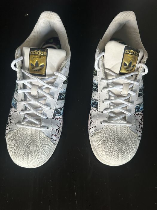 Adidas Superstar Pride Shoes White Black Multi-Color Rainbow 42 roz.