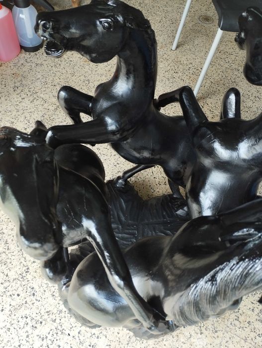 Arte Africana escultura/mesa madeira