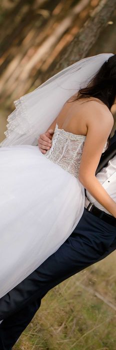 Suknia ślubna glamour księżniczka 36-38 gorset princessa zdobiona