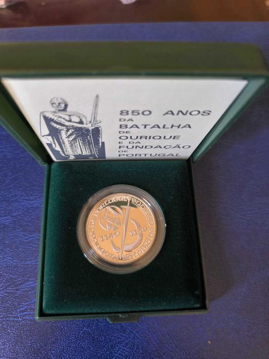 Moeda de prata PROOF – 250$00 – Fundação de Portugal – Batalha de Ourique (1989)