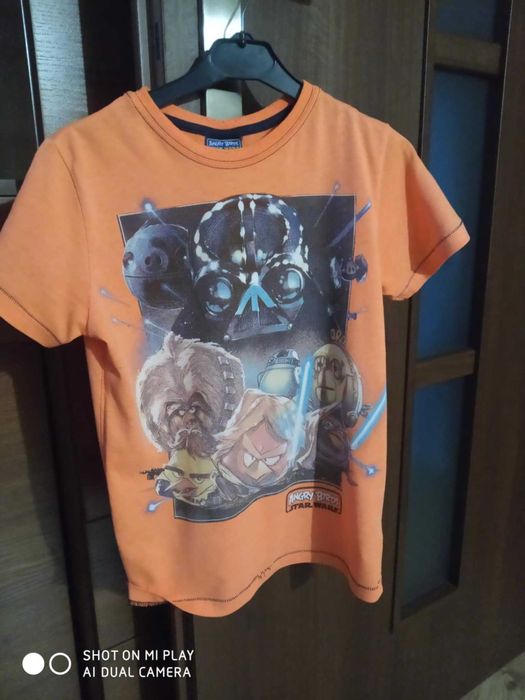 Koszulka krótki rękaw roz 122 z nadrukiem