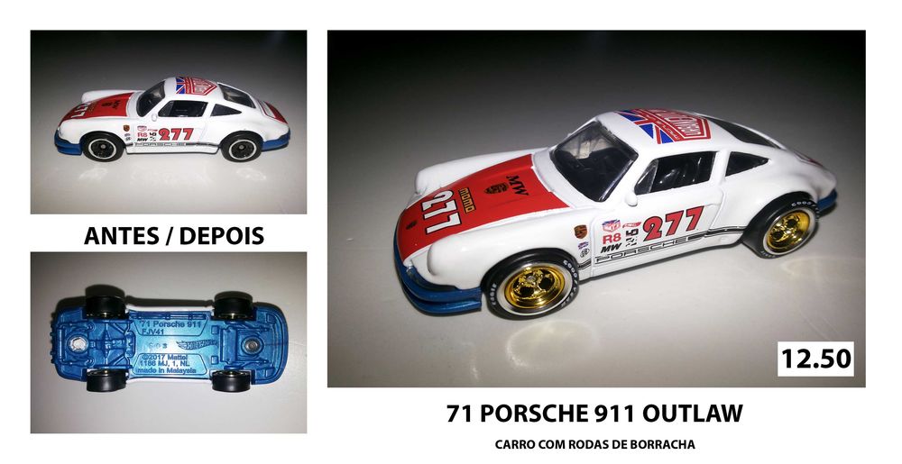 Carros Hot Wheels Personalizados com Rodas de Borracha - Vários 04