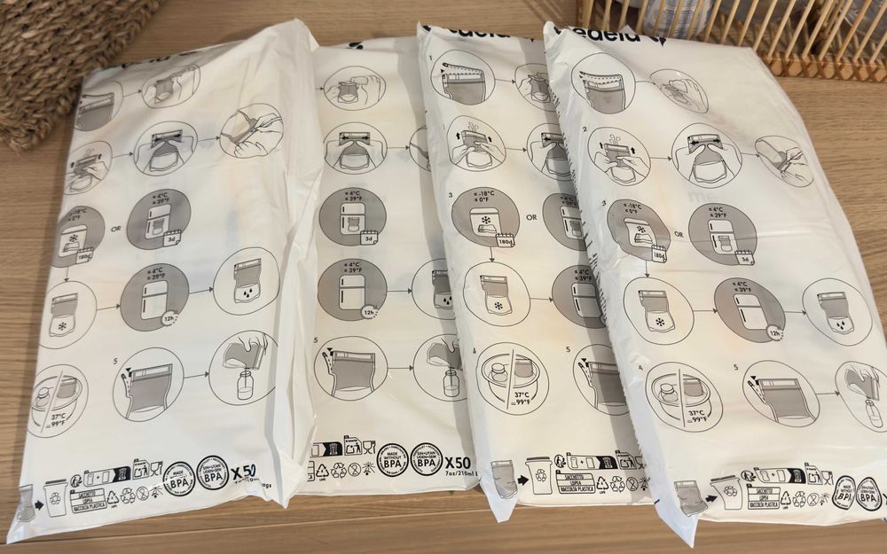 196 Sacos Conservação Leite Materno Medela