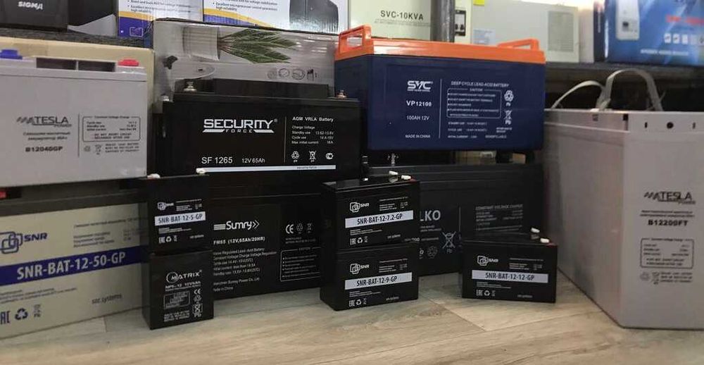 Аккумуляторы гелевые 7Ah 9Ah 100Ah 120Ah. Батарея для ИБП, котла, СЭС