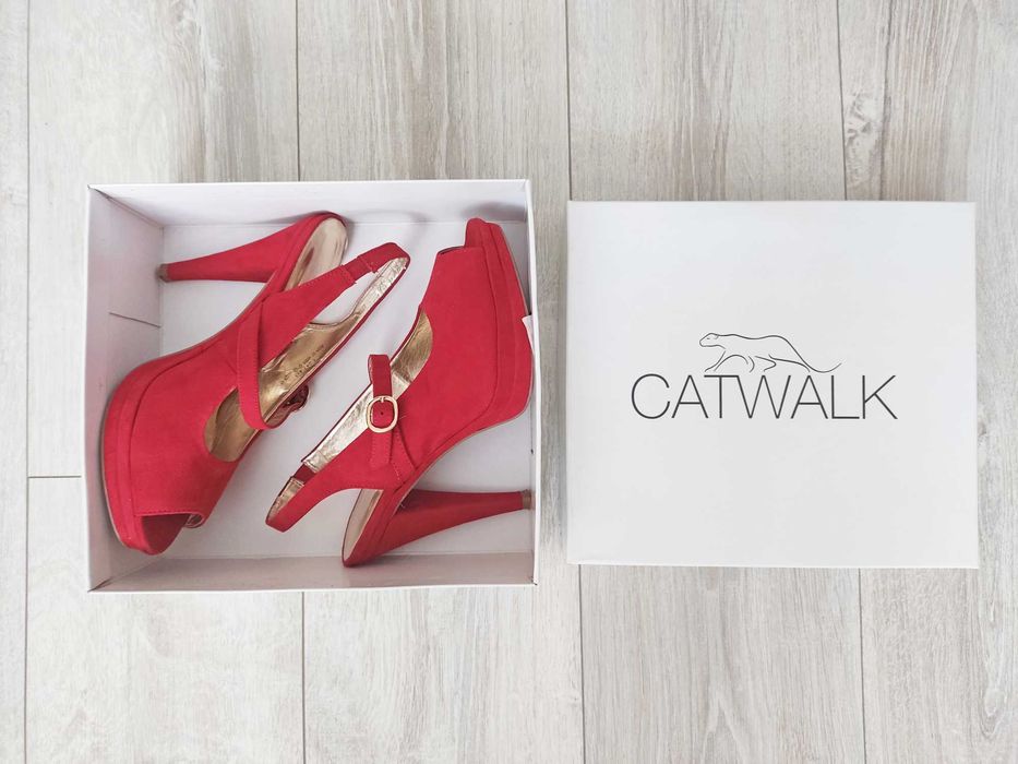 Buty damskie szpilki Catwalk - czerwone
