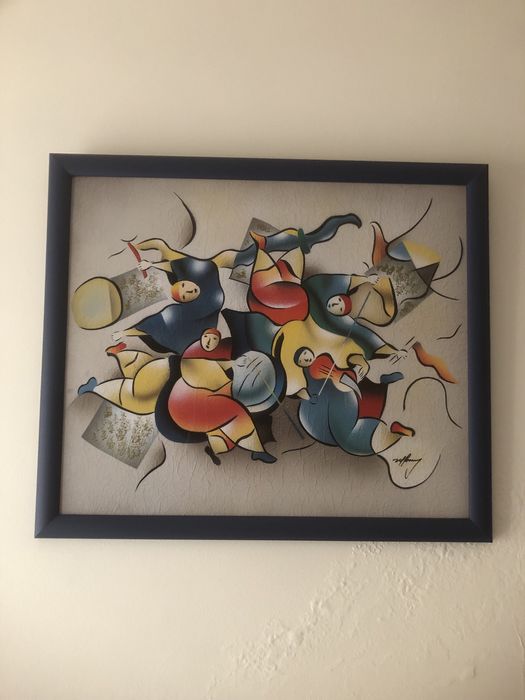 Quadro figuras abstratas