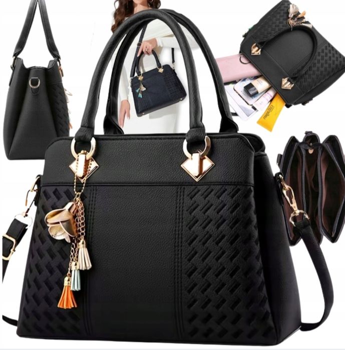 Nowa elegancka czarna torebka