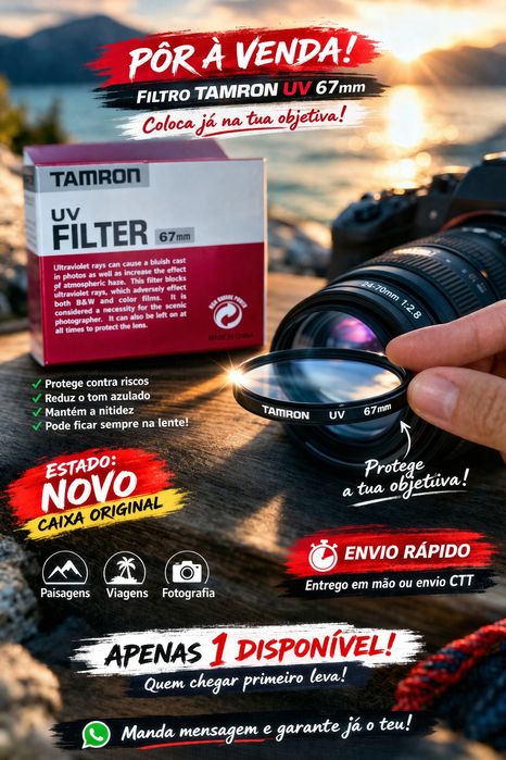 Vendo filtros novos e originais da marca Tamron para objectivas 62 e 67mm.