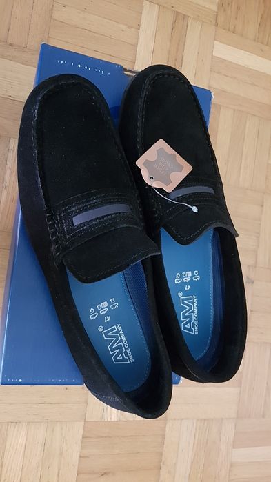 Мокасины из нат.замши Am Shoe 47р,оригинал.