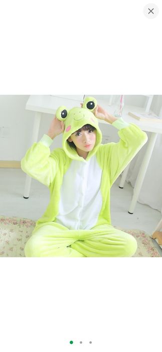 Піжама кігурумі kigurumi жаба для дітей салатовий 115-130см