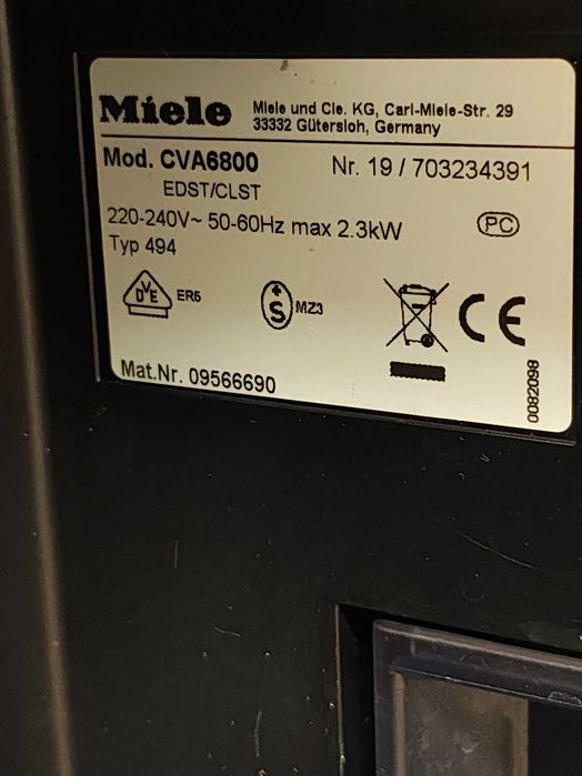 Miele CVA 6800 expres kawowy do zabudowy z nowym zaparzaczem.
