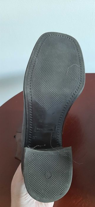 Brązowe botki skórzane Divina 36/37 Made in Spain