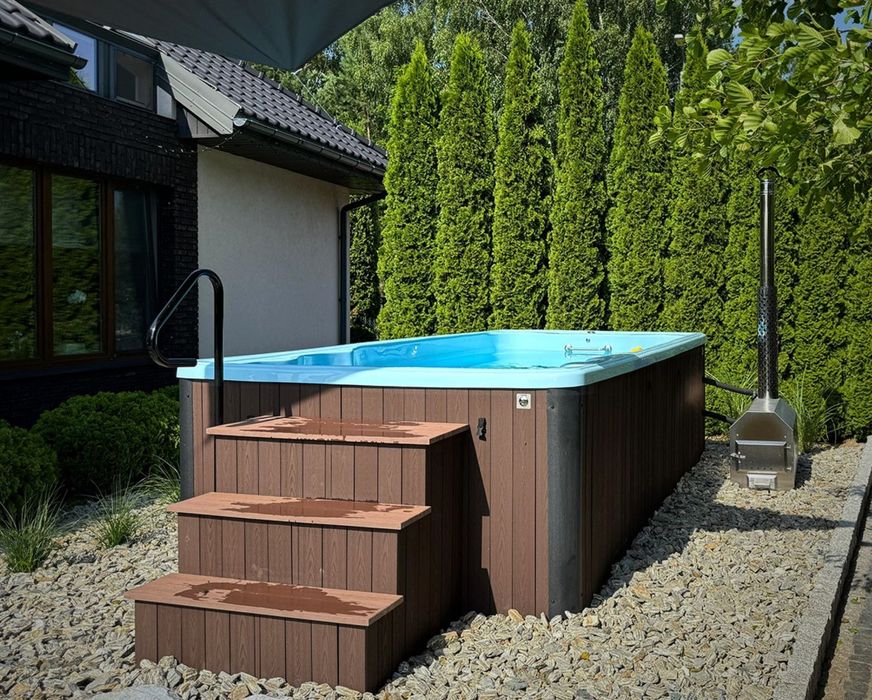 Basen wolnostojący Jacuzzi Basen ogrodowy domowy SWIMSPA KONGO 476x225
