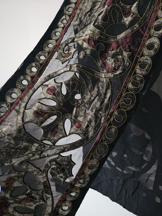 Szalik  jedwab wiskoza witrażowy