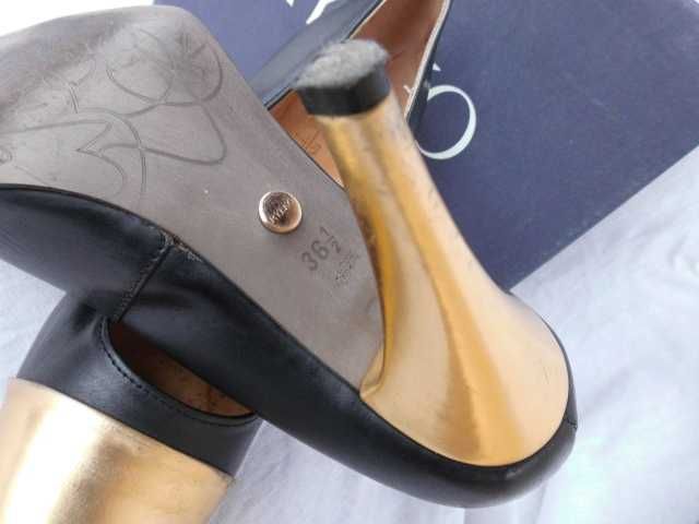 Ryłko Estima klasyczne skórzane szpilki chanelki 36,5