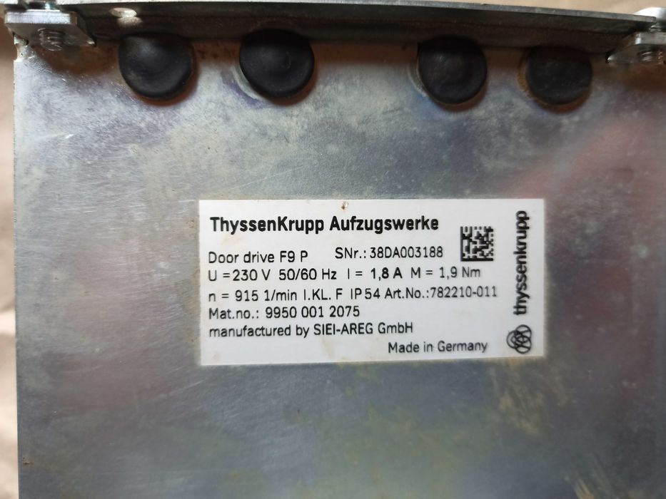 Мотор привод дверей F9 Thyssen