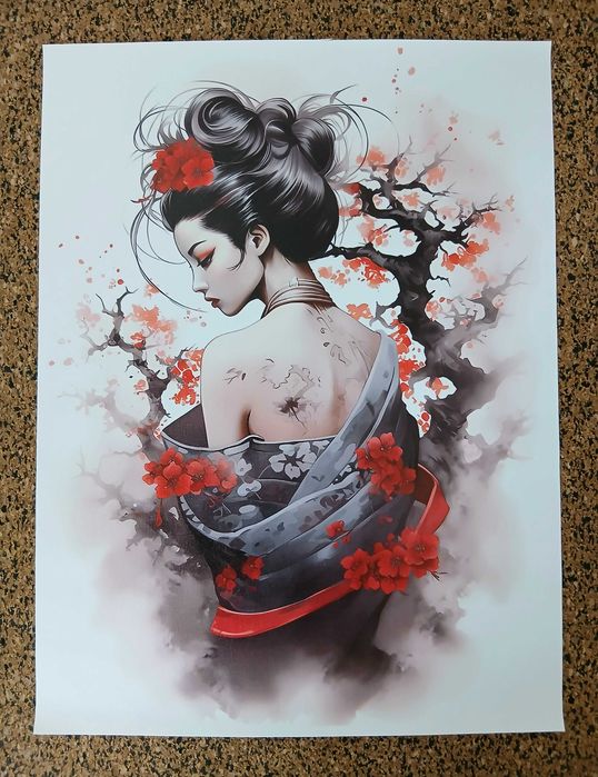 Poster - Japanese Female (tela, 30x40 cm)