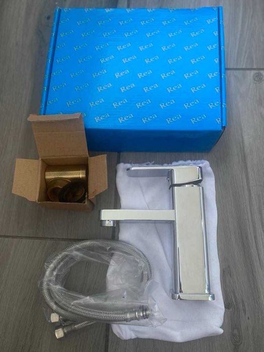 Bateria umywalkowa jednouchwytowa, chromowana REA