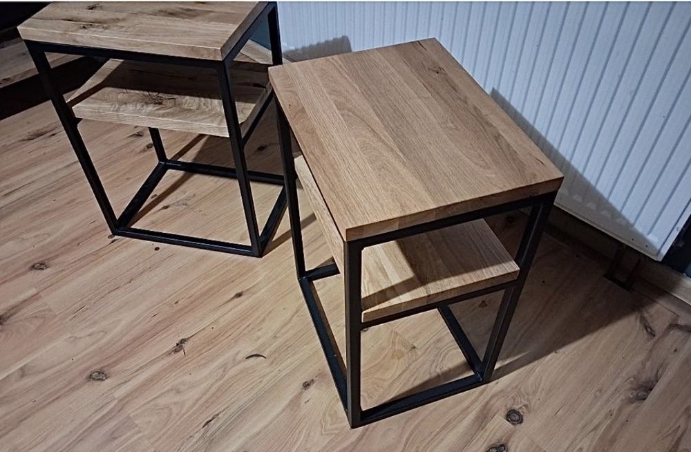 Stoliki szafki nocne lity dąb loft