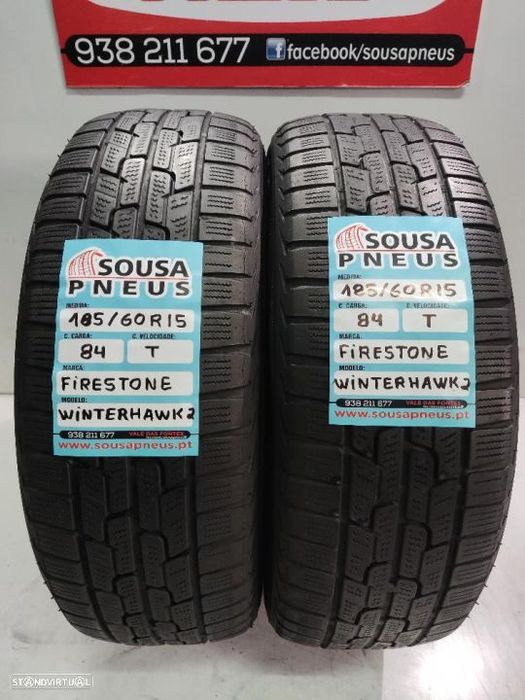2 pneus semi novos 185-60r15 firestone - oferta dos portes