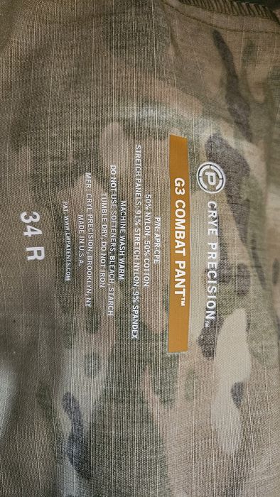 Бойові штани Crye Precision Multicam, Розмір 34R.